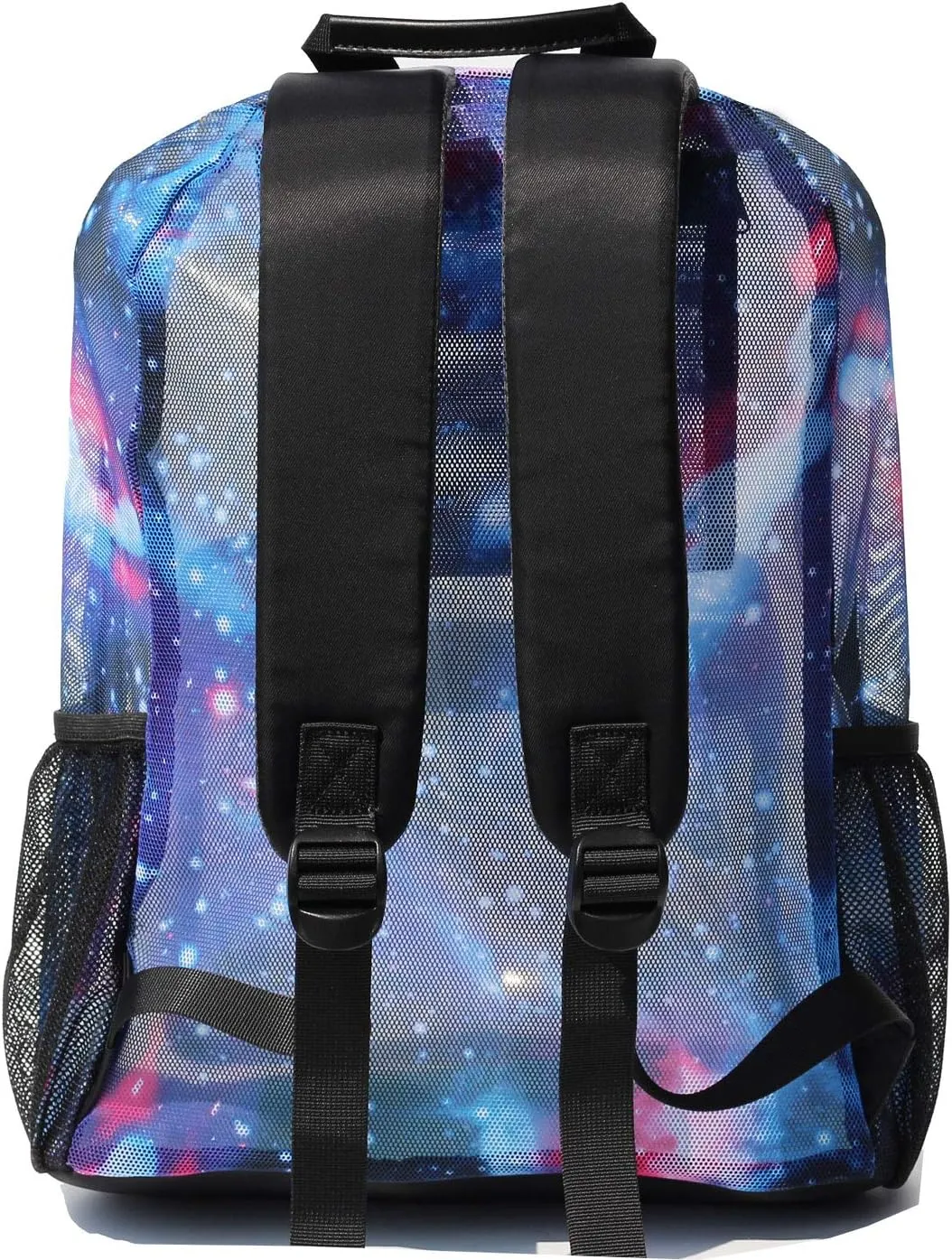 ESVAN Original Print Mesh Backpack Semi-Transparent Sackpack See Through Beach Bag Daypack Multi-Purpose Women Men Unisex