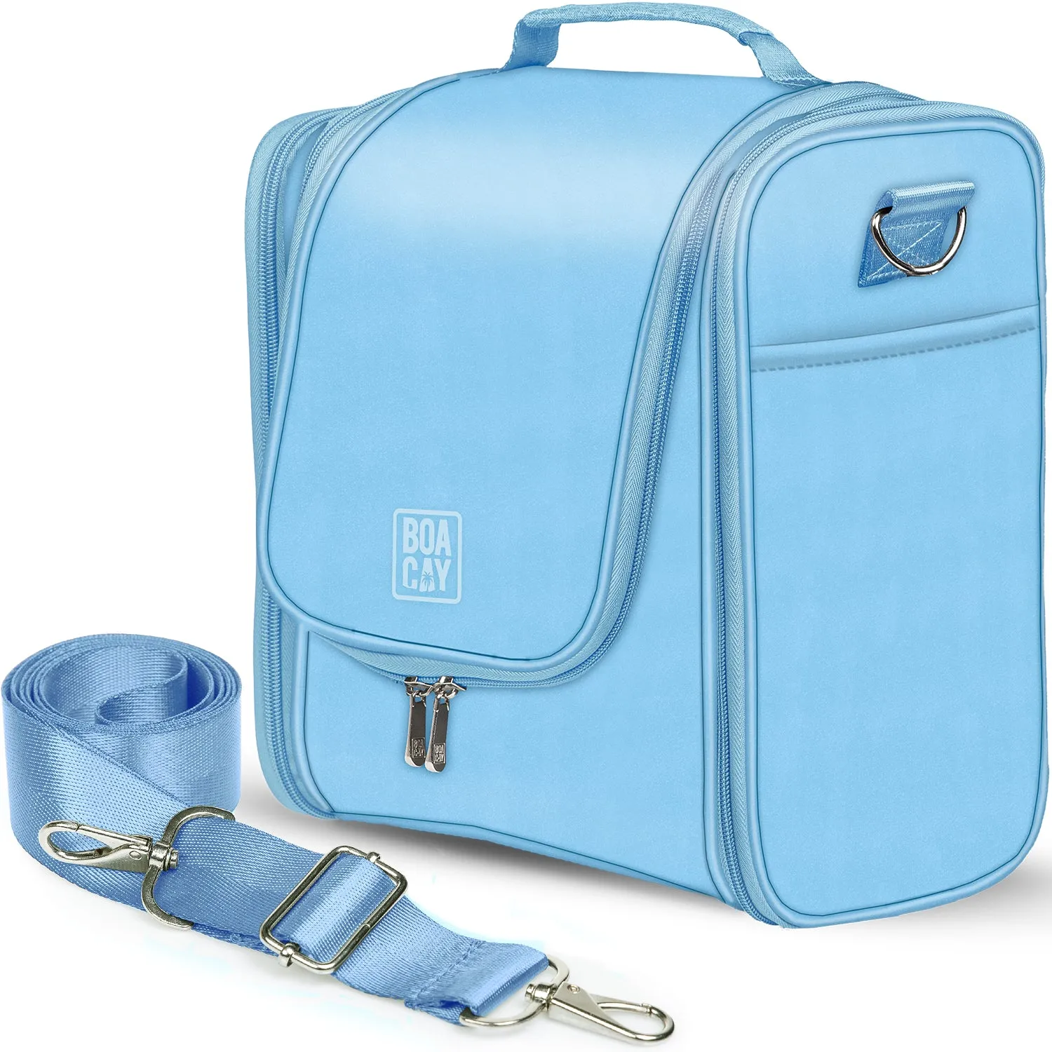Extra-Large Collapsible Hanging Toiletry Bag - Baby Blue