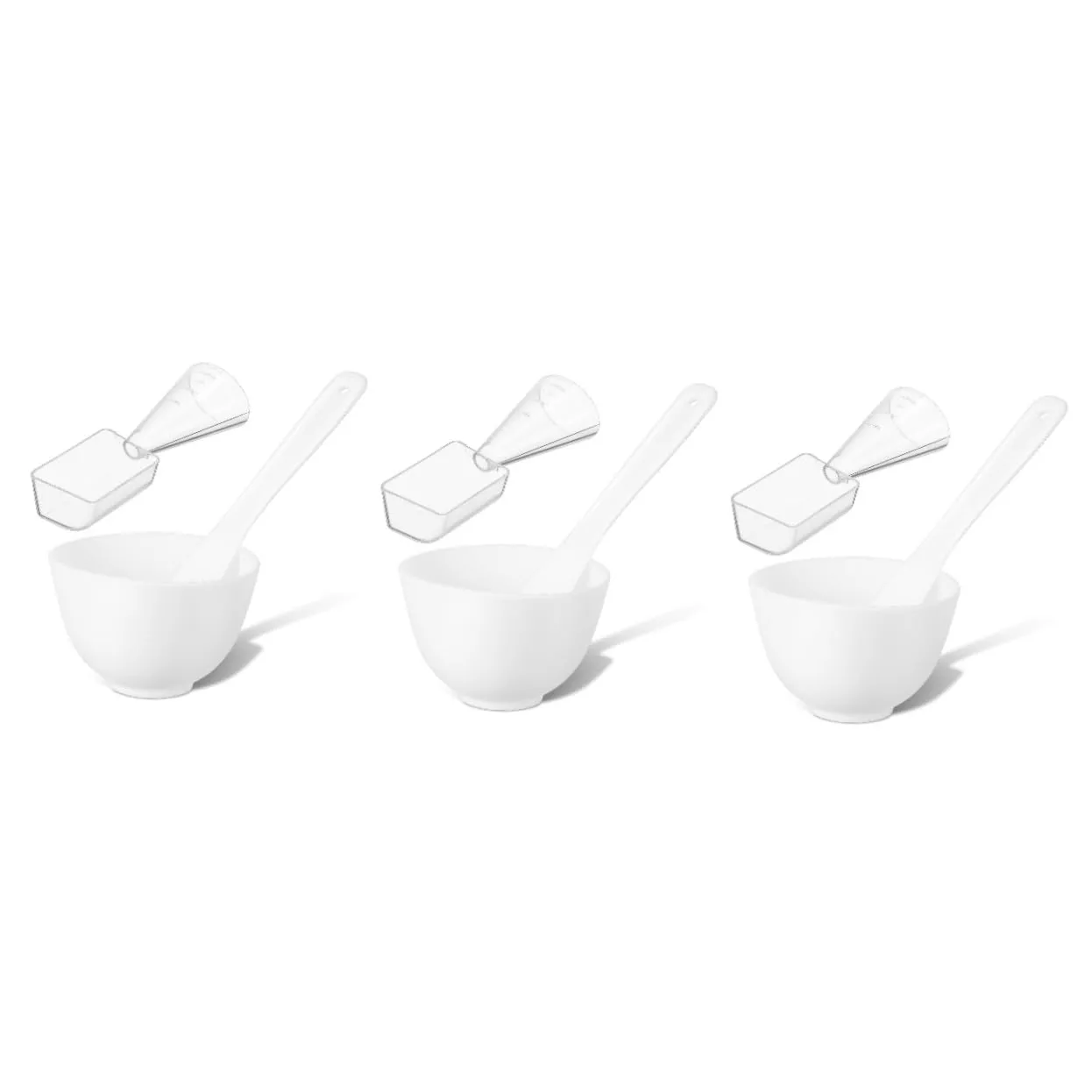 Face Mask Bowl Set 5 Sets Facial Mask Set Mixing Bowl Skincare Products The Mask Silicone Bowl Diy Mask Holder Mask Mixing Container Mask Mixing Tool Salon Mask Bowl Facial Bowls White