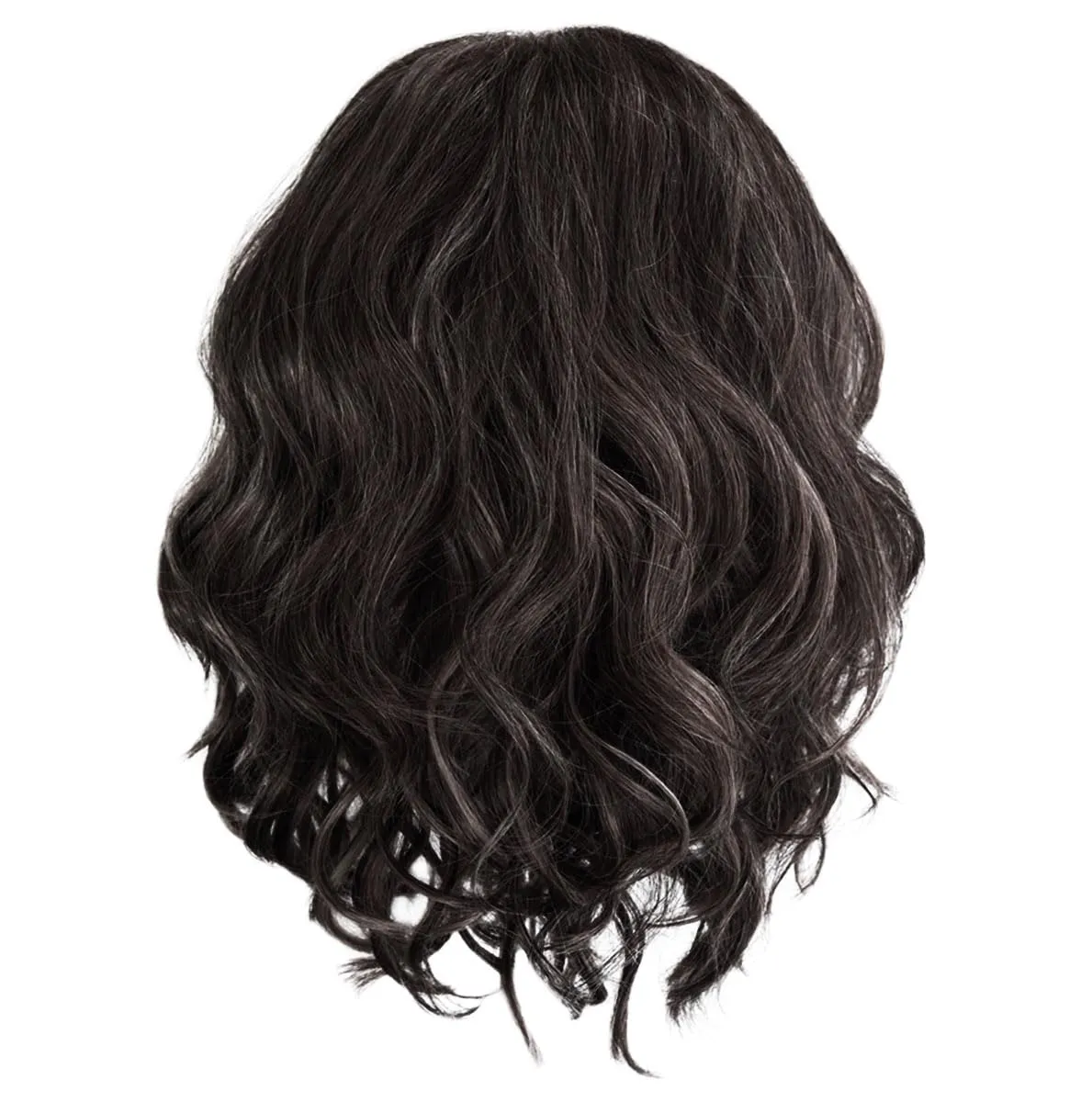 Fancy Chic Mid-Lenth Layered Tousled Bob Wig by Hairuwear, Average Cap - Black