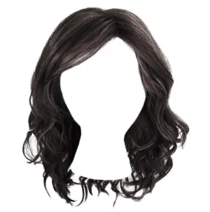 Fancy Chic Mid-Lenth Layered Tousled Bob Wig by Hairuwear, Average Cap - Black