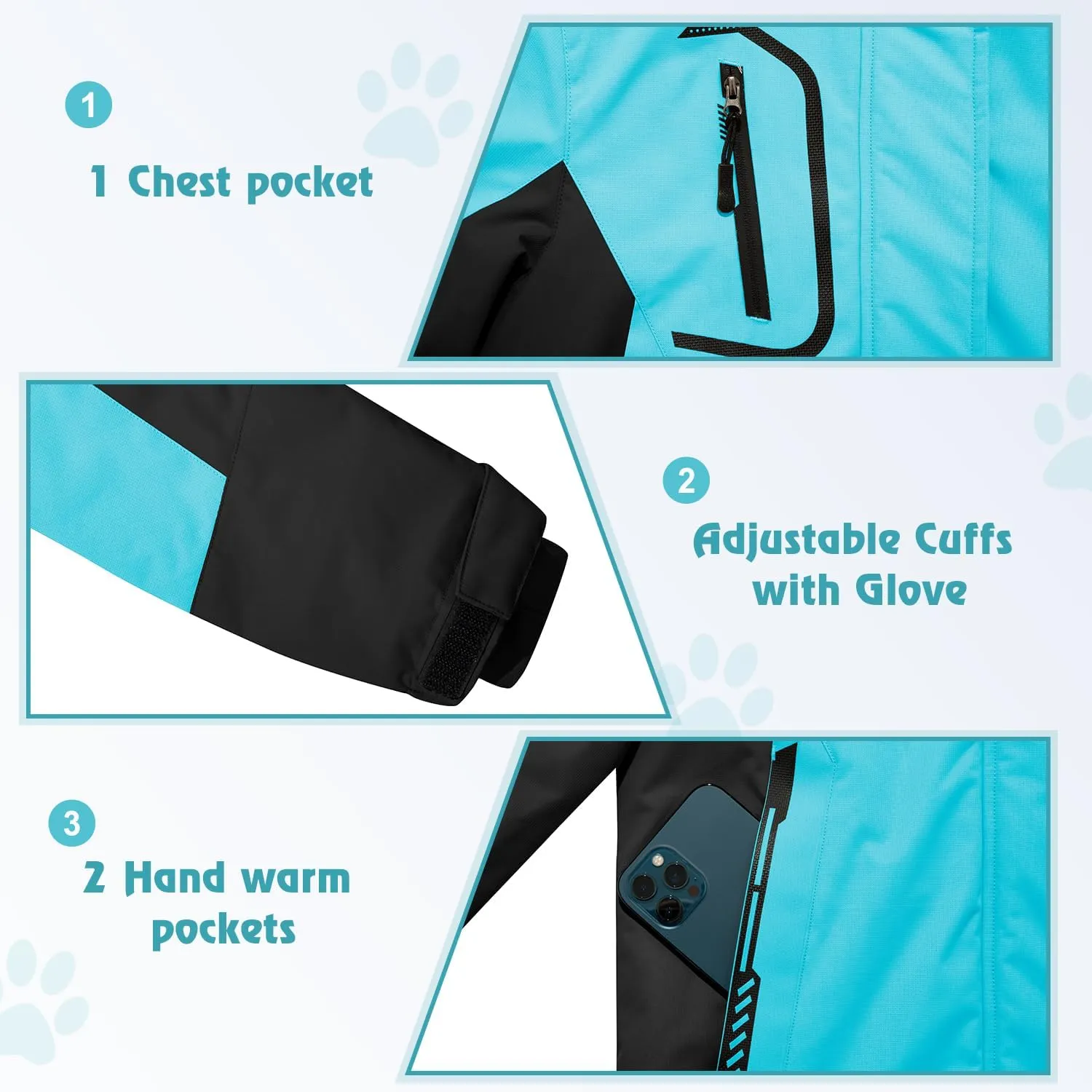 FARVALUE Girls Waterproof Ski Jacket Windproof Winter Coat Warm Fleece Snow Coat Outdoor Raincoats Hooded