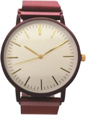 Fashion Watch Wholesale Mesh Magnetic Watch Band (Berry)
