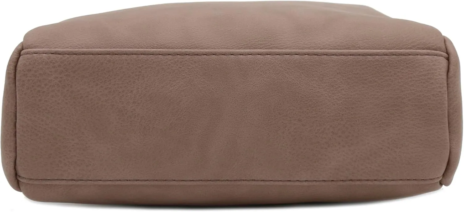 FashionPuzzle Triple Zip Small Crossbody Bag