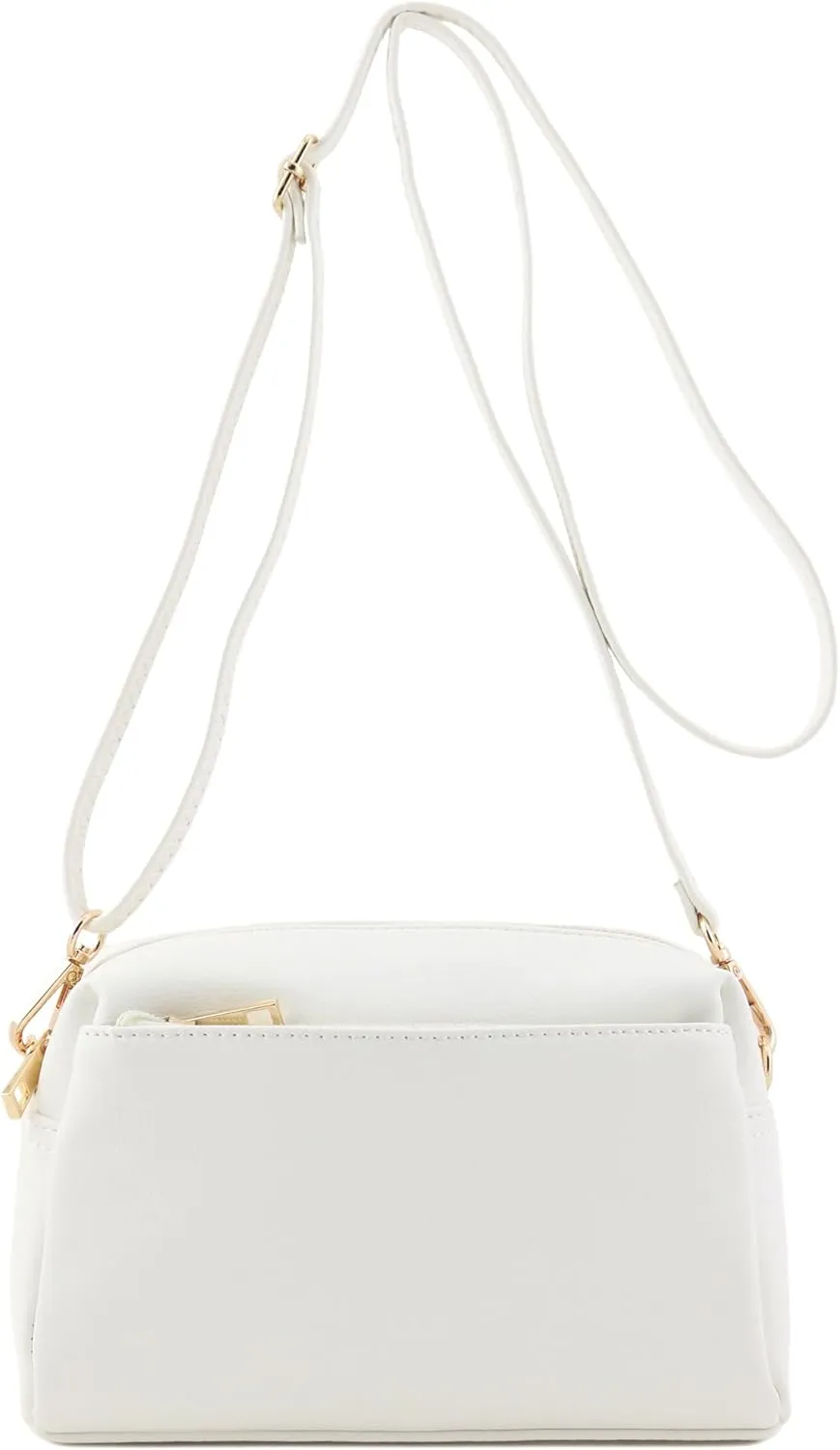 FashionPuzzle Triple Zip Small Crossbody Bag