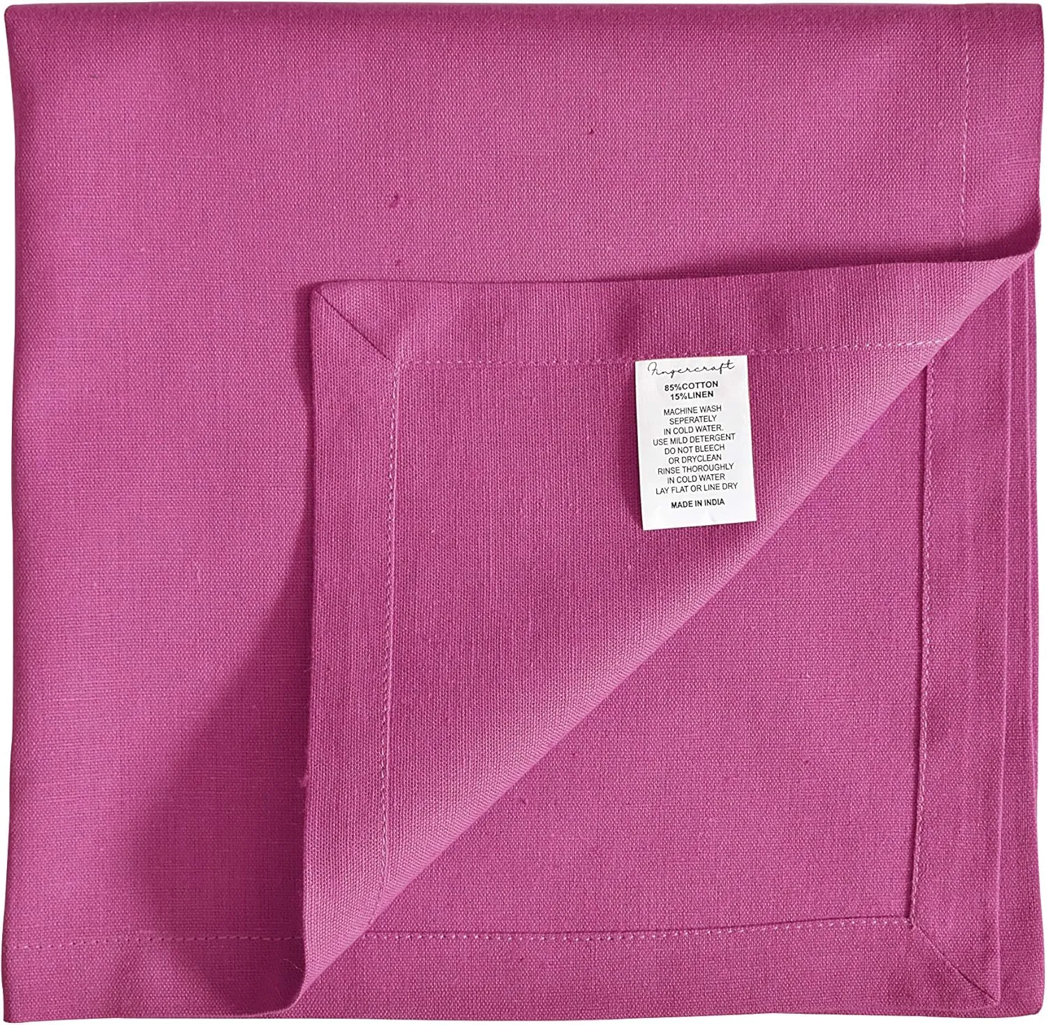 Fingercraft Dinner Cloth Napkins, Cotton Linen Blend Fabric 12 Pack Easter Special, Premium Quality, Mitered Corners for Every Day Use Napkins are Pre Shrunk and Good Absorbency Magenta