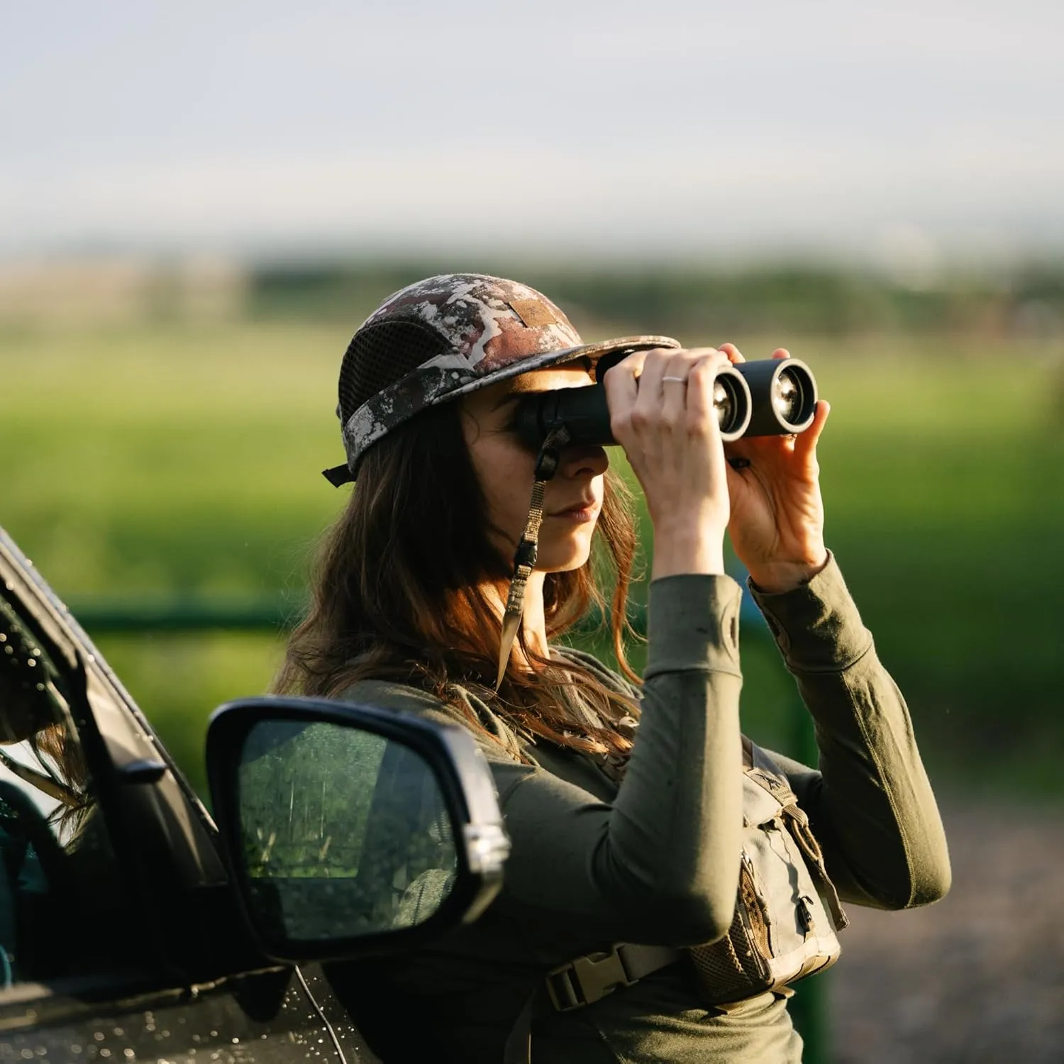 First Lite Trace Tech Cap - Lightweight Packable Camo Mesh Hunting Hat