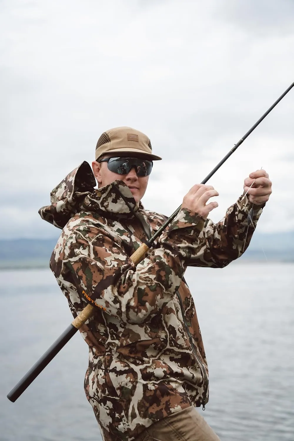 First Lite Trace Tech Cap - Lightweight Packable Camo Mesh Hunting Hat