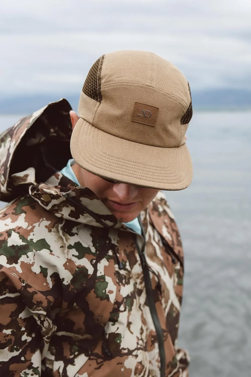 First Lite Trace Tech Cap - Lightweight Packable Camo Mesh Hunting Hat