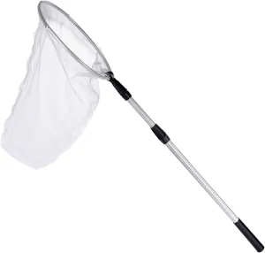 Fishing Net Bug Net Butterfly Catching Net Fish Nylon Net with Telescopic Handle for Adults & Kids Extendible from 37 Inch to 68 Inch Collapsible Fshing