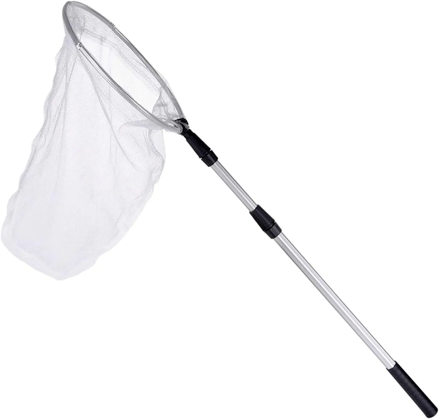 Fishing Net Bug Net Butterfly Catching Net Fish Nylon Net with Telescopic Handle for Adults & Kids Extendible from 37 Inch to 68 Inch Collapsible Fshing