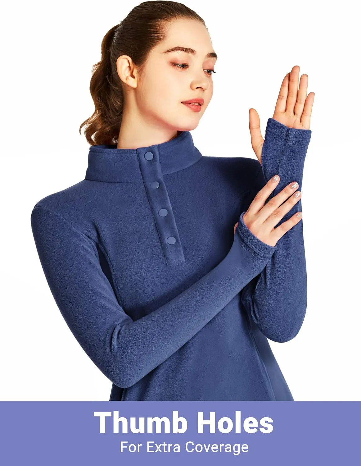 FitsT4 Sports Women's Fleece Dress Tunic Long Sweatshirts Dress Button up Pullover with Zipper Pockets Winter Outfits
