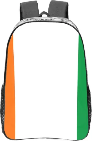 Flag Of Ivory Coast Transparent Backpack-16-Inch Pvc Clear Backpack With Side Pockets,Black