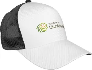 Flag of Litchfield Park, Arizona Baseball Cap Women Men Mesh Baseball Caps Adjustable Outdoor Sports Sun Hat Trucker Mesh Hats Black