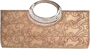 Floral Clutch Bag for Women Embroidery Evening Bag Rhinestone Handbag Bridal Wedding Purse Crystal Shoulder Bag