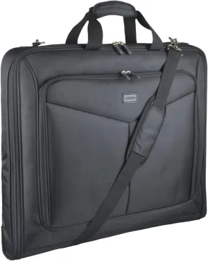 Foldable Carry On Garment Bag Fit 3 Suits, 44-inch Suit Bag for Travel and Business Trips with Shoulder Strap