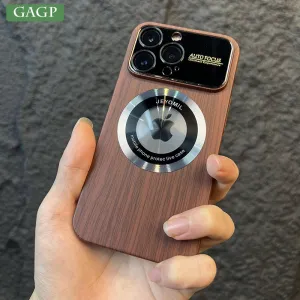 For iPhone 14 Pro Wood Magsafe Cases for iPhone