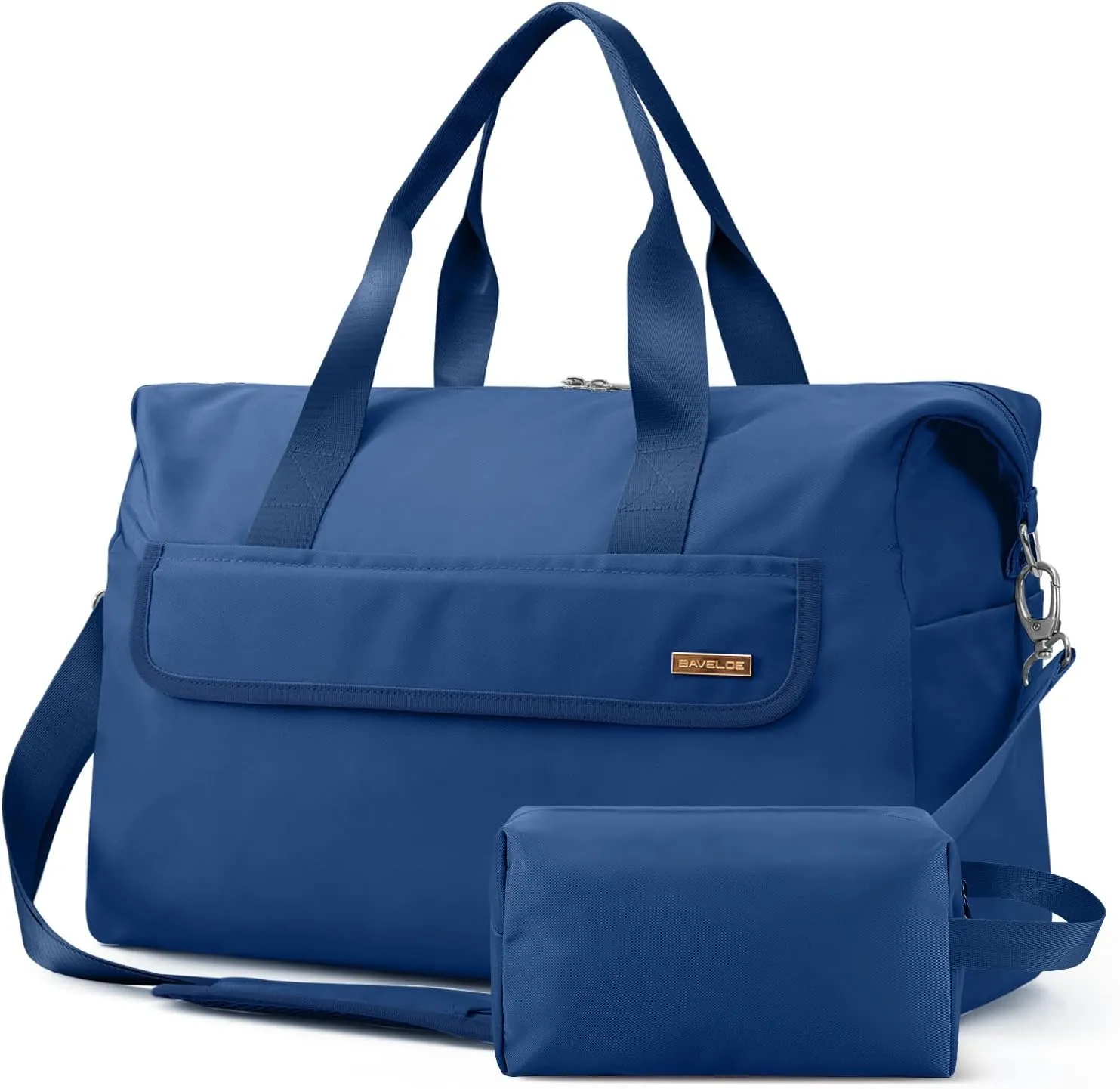 For Spirit Airlines Personal Item Bag 18x14x8 Travel Duffel Bag with Toiletry Bag & Wet Pocket Underseat Weekender Carry On Luggage for Women Men (Navy Blue)