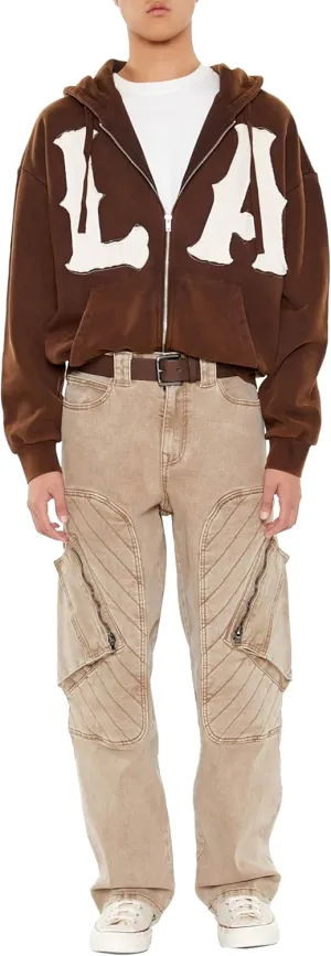 Forever 21 Men's Mid-Rise Straight Cargo Jeans