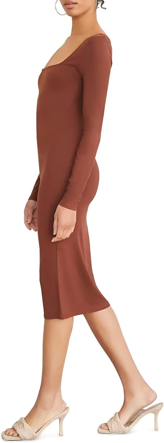 Forever 21 Women's Bodycon Long-Sleeve Dress