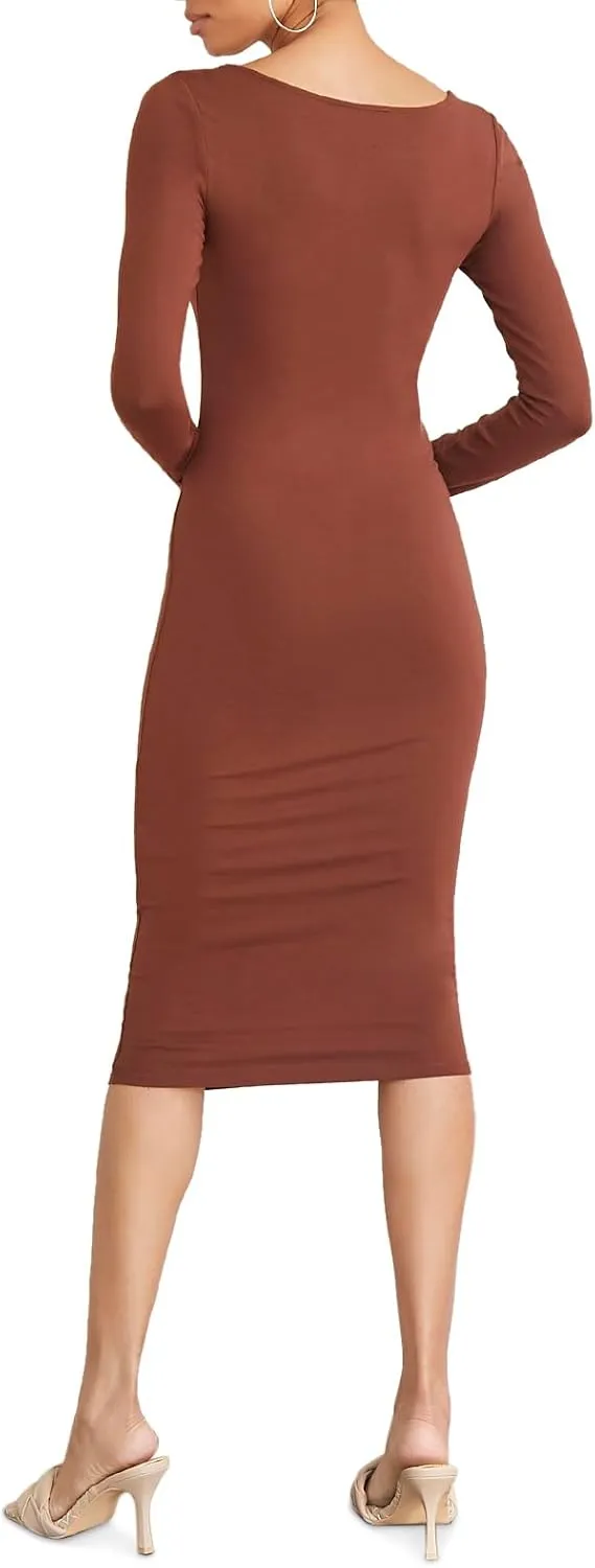 Forever 21 Women's Bodycon Long-Sleeve Dress