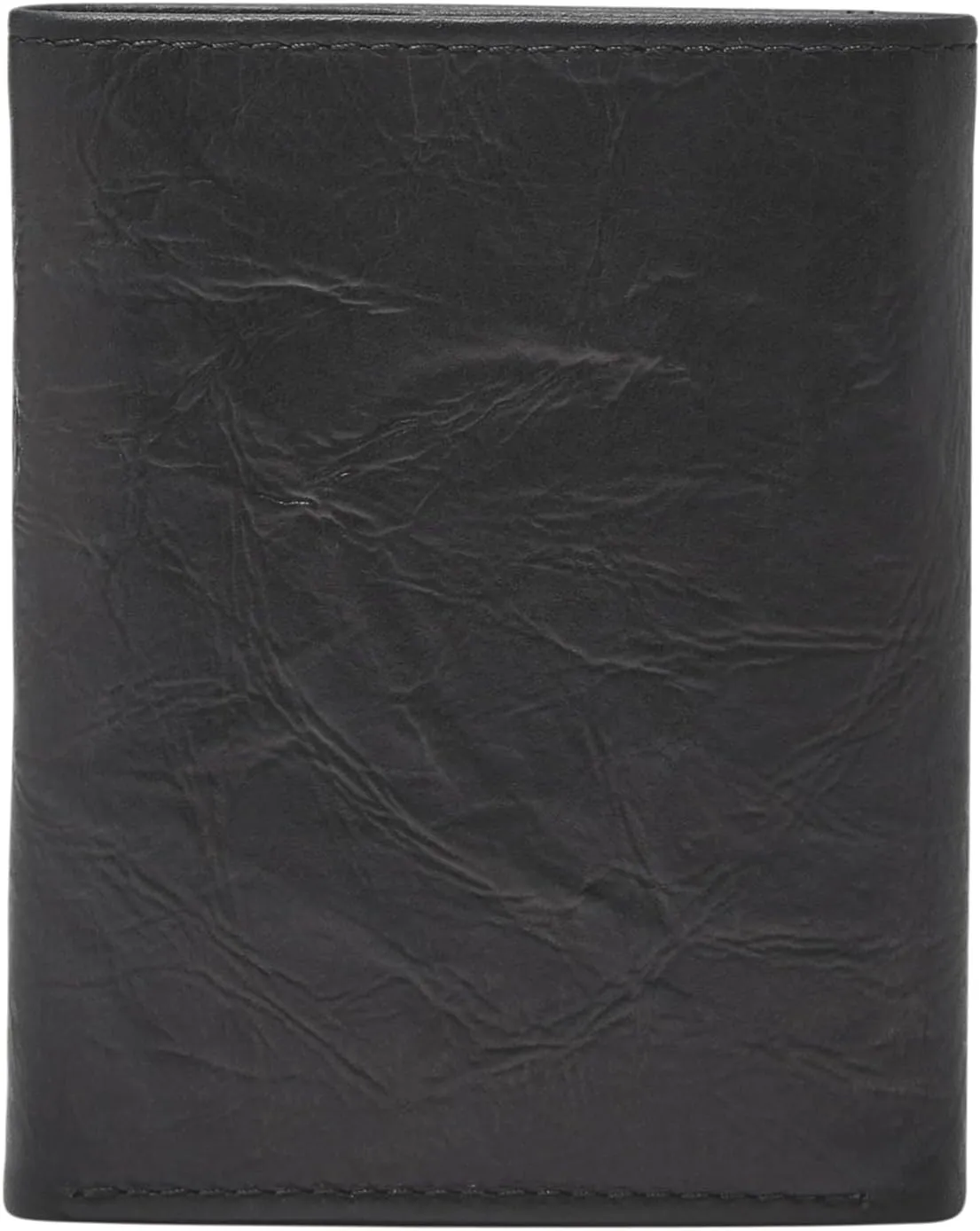 Fossil Men's Neel Leather Trifold with ID Window Wallet, Black, (Model: ML3869001)