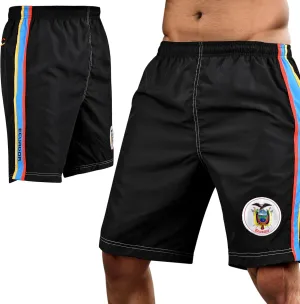 fox & fury Men's All Countries Embroidered Logo Athletic Running, Gym, Workout Sports Basketball Shorts wt Zipper Pockets