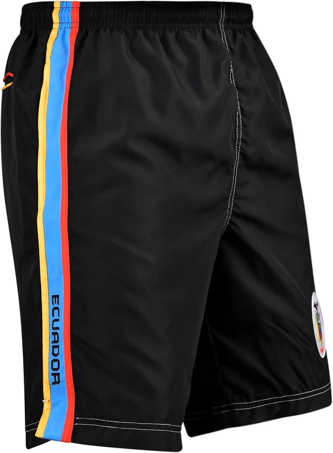 fox & fury Men's All Countries Embroidered Logo Athletic Running, Gym, Workout Sports Basketball Shorts wt Zipper Pockets