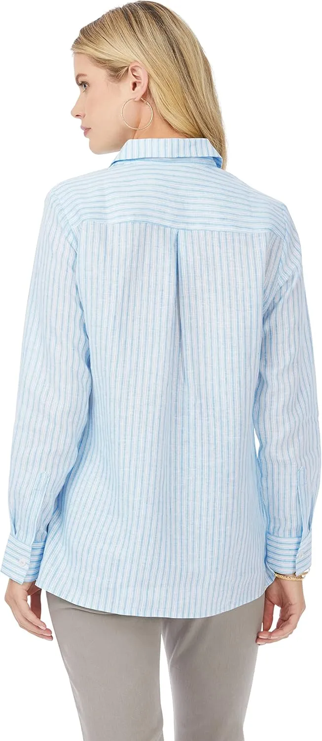 Foxcroft Women's Jordan Long Sleeve Summer Stripe Shirt