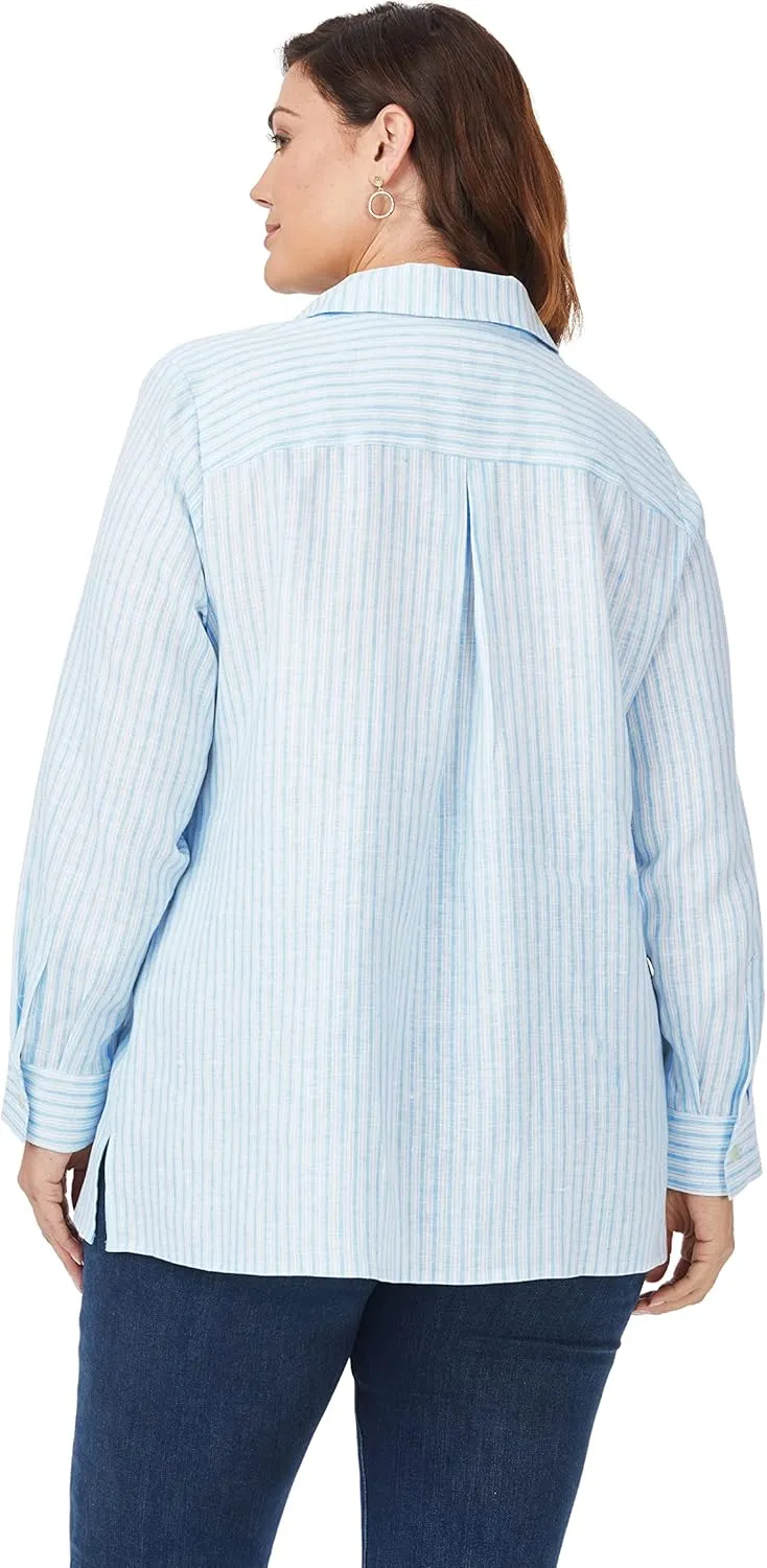 Foxcroft Women's Jordan Long Sleeve Summer Stripe Shirt