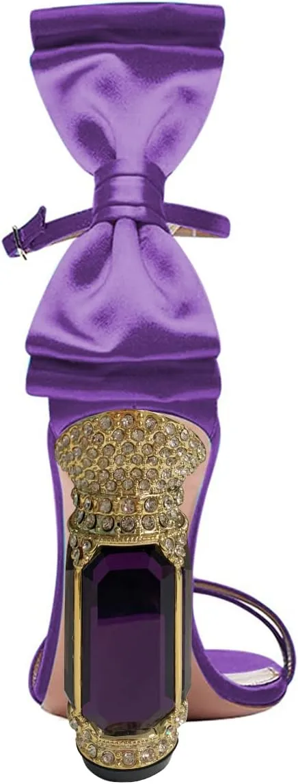 FSJ Women Open Toe Stylish Sandal Ankle Strap Chunky Block High Thick Heels Wedding Party Ballroom Prom Shoes US Size 4-15 US