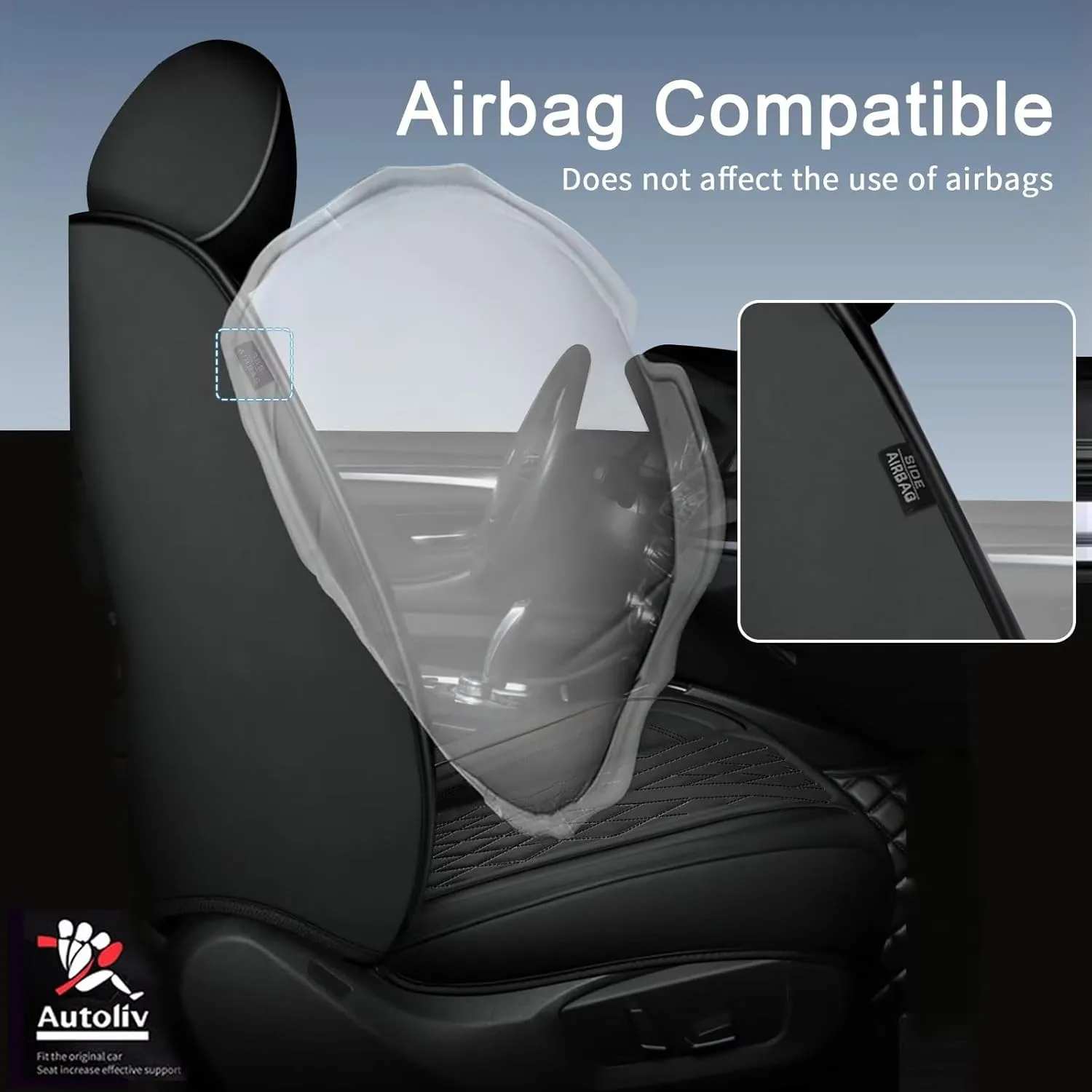 Full Set Car Seat Covers Fit for Volkswagen Taos 2022-2025 Faux Leather Seat Cushion 2 Rows 5 Seats Waterproof Anti-Slip Automotive Interior Accessories (Black Line)