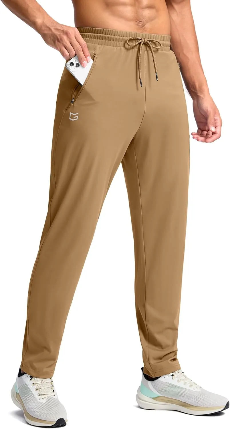 G Gradual Men's 30"/32"/34"/36" Inseam Tall Sweatpants with Zipper Pockets Stretch Long Joggers Athletic Workout Pants Men