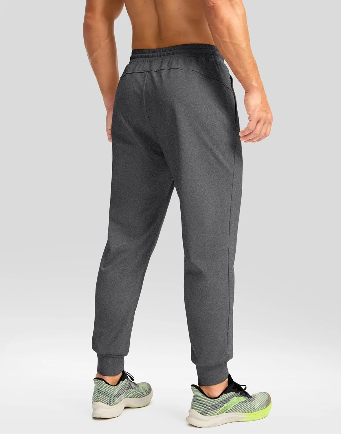 G Gradual Men's Fleece Joggers with Zipper Pockets Winter Warm Pants Water Resistant Athletic Workout Gym Sweatpants for Men