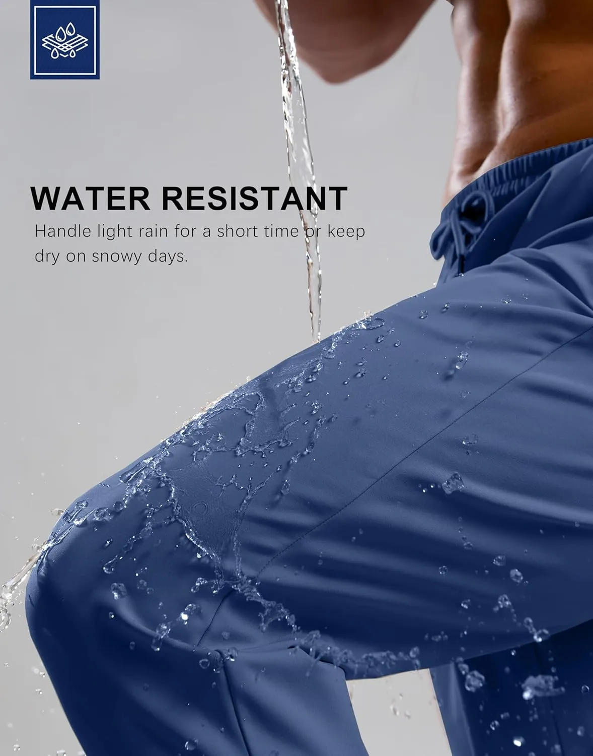 G Gradual Men's Fleece Joggers with Zipper Pockets Winter Warm Pants Water Resistant Athletic Workout Gym Sweatpants for Men