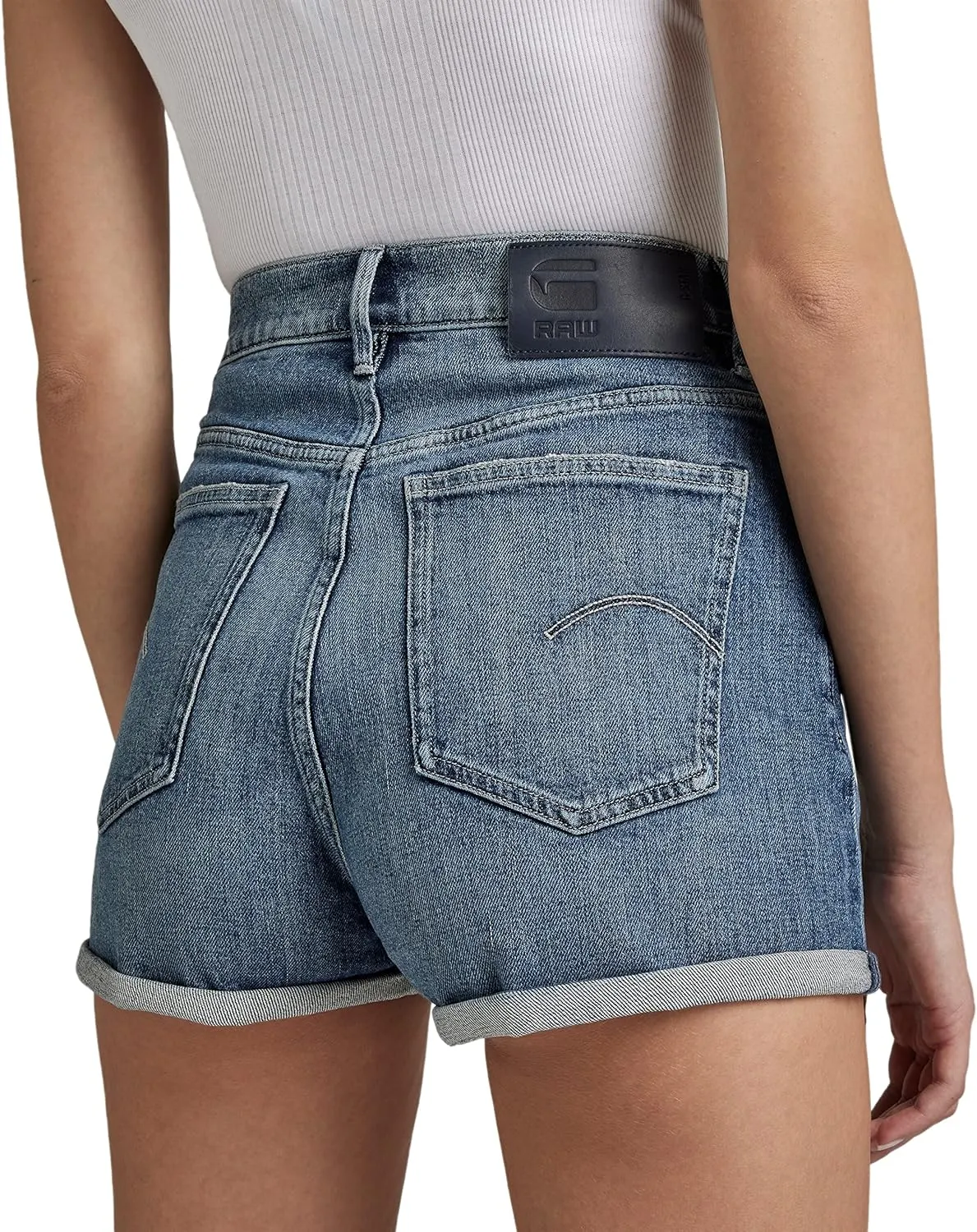 G-STAR Women's Tedie Ultra High Rise Denim Shorts