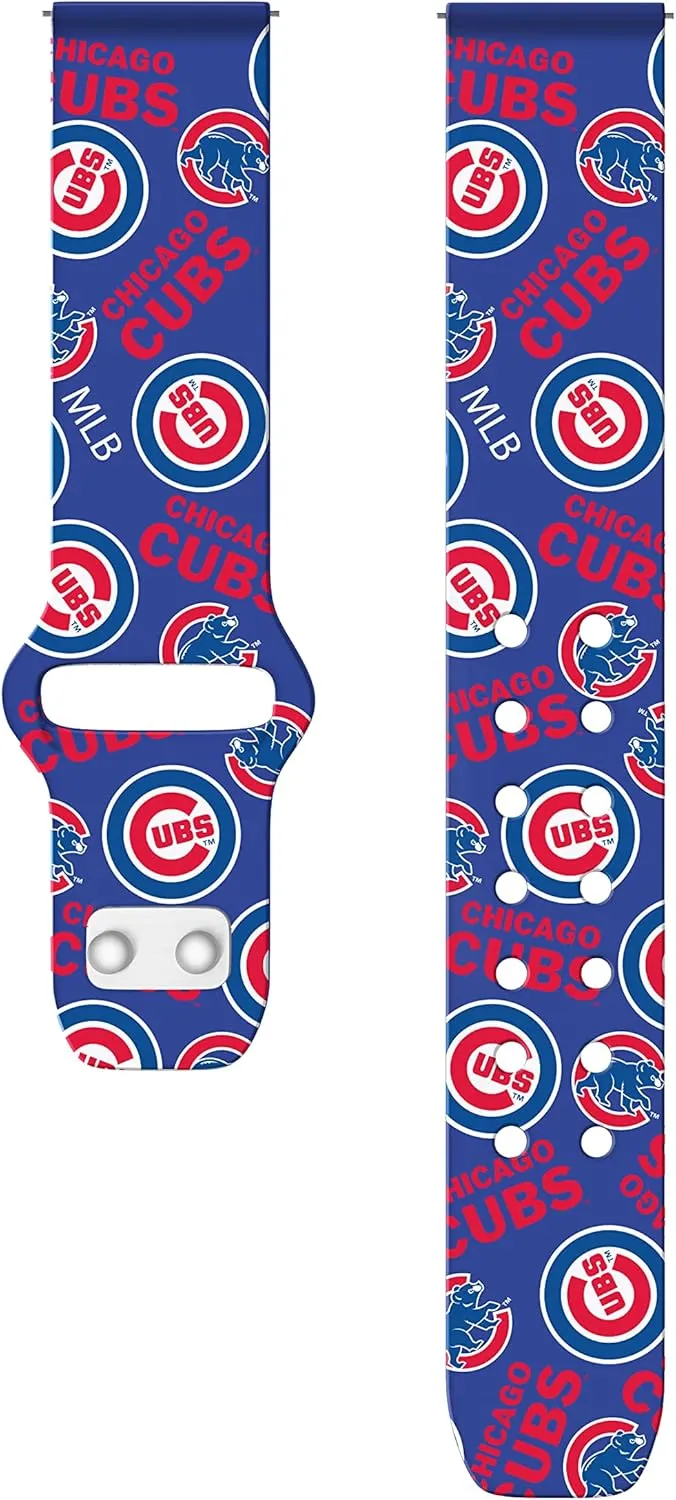 Game Time Chicago Cubs Quick Change HD Watch Band Compatible with Samsung and More
