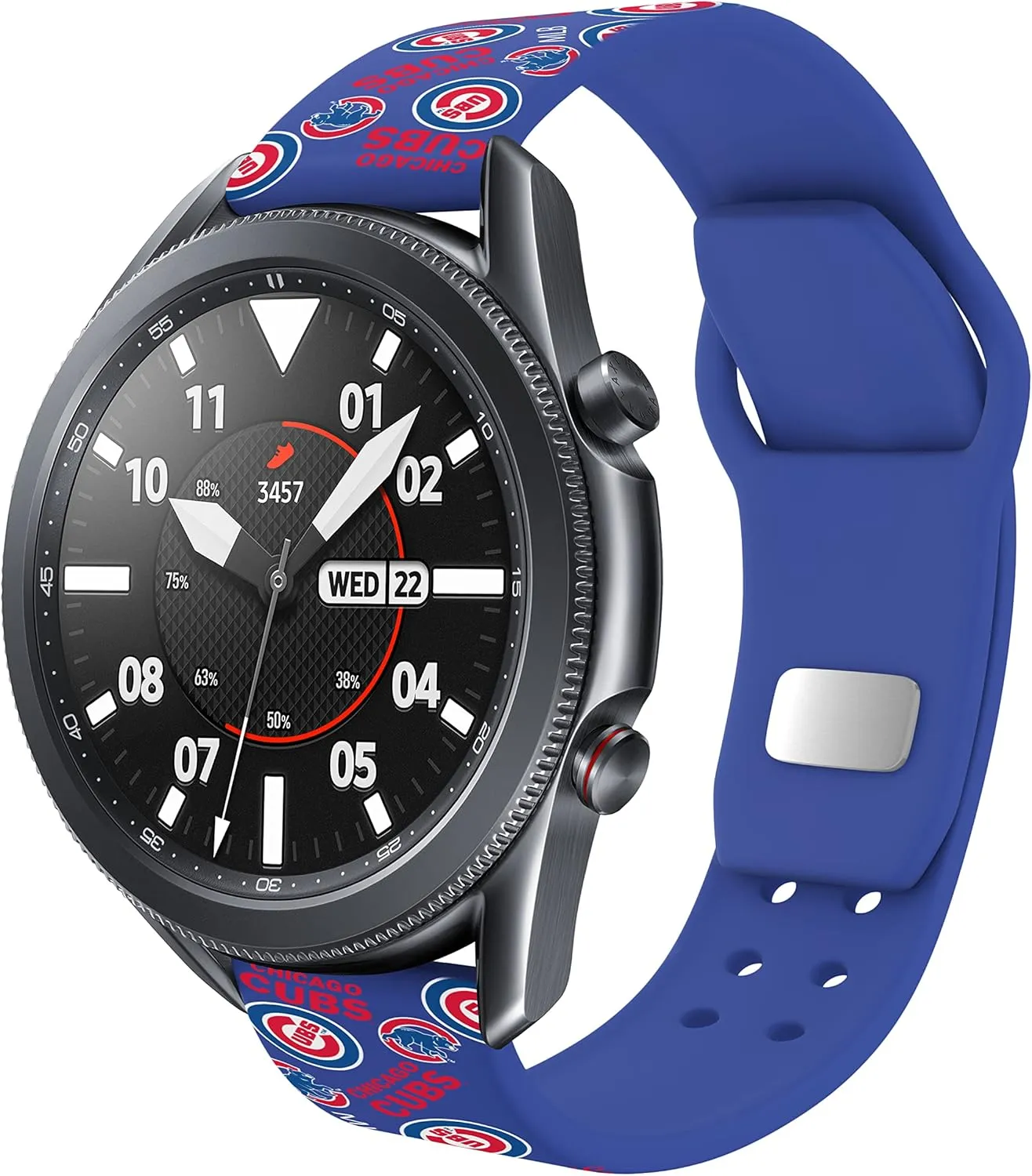 Game Time Chicago Cubs Quick Change HD Watch Band Compatible with Samsung and More