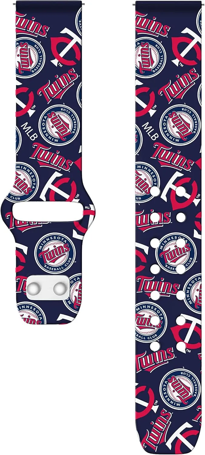 Game Time Minnesota Twins Quick Change HD Watch Band Compatible with Samsung and More