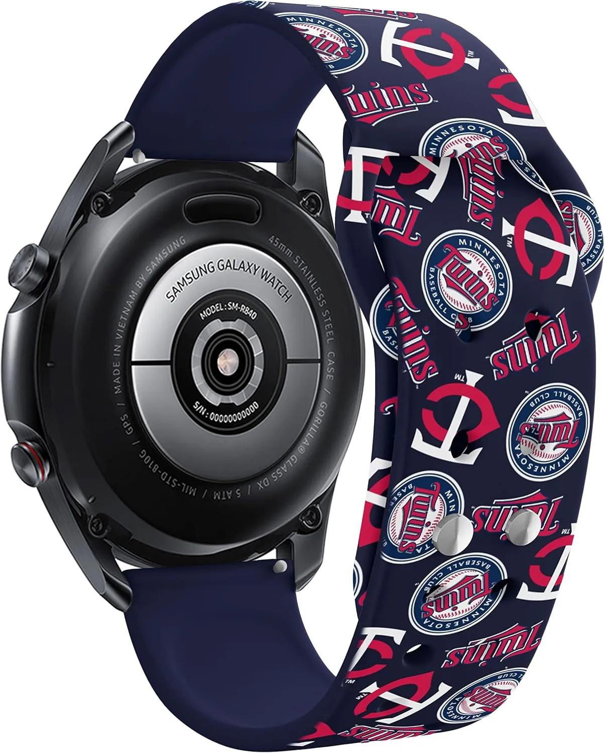 Game Time Minnesota Twins Quick Change HD Watch Band Compatible with Samsung and More