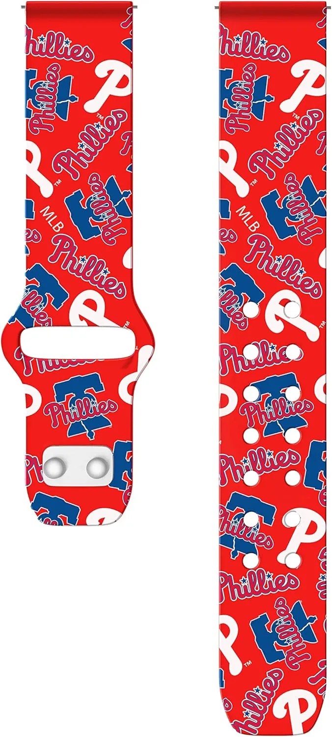 Game Time Philadelphia Phillies Quick Change HD Watch Band Compatible with Samsung and More