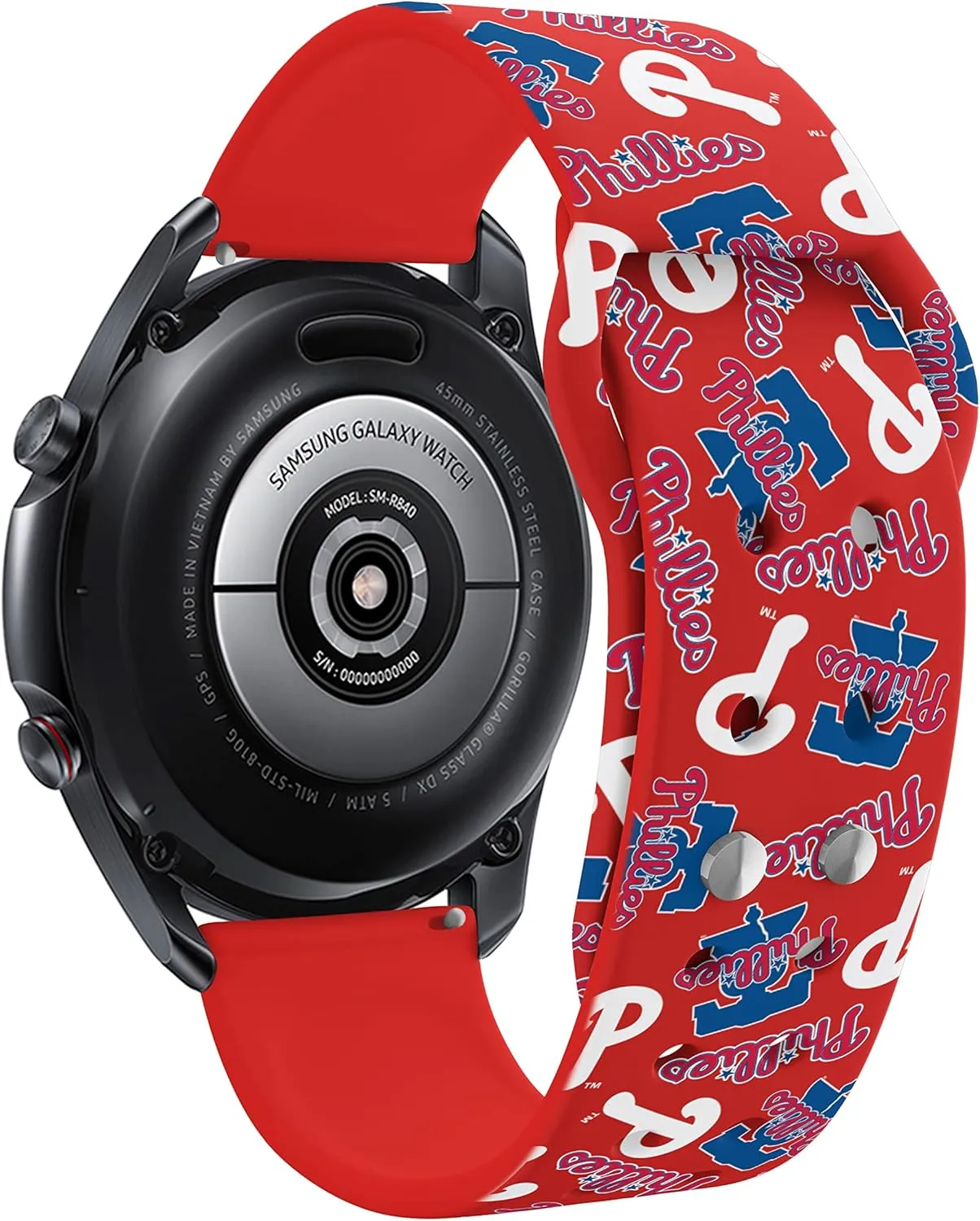 Game Time Philadelphia Phillies Quick Change HD Watch Band Compatible with Samsung and More