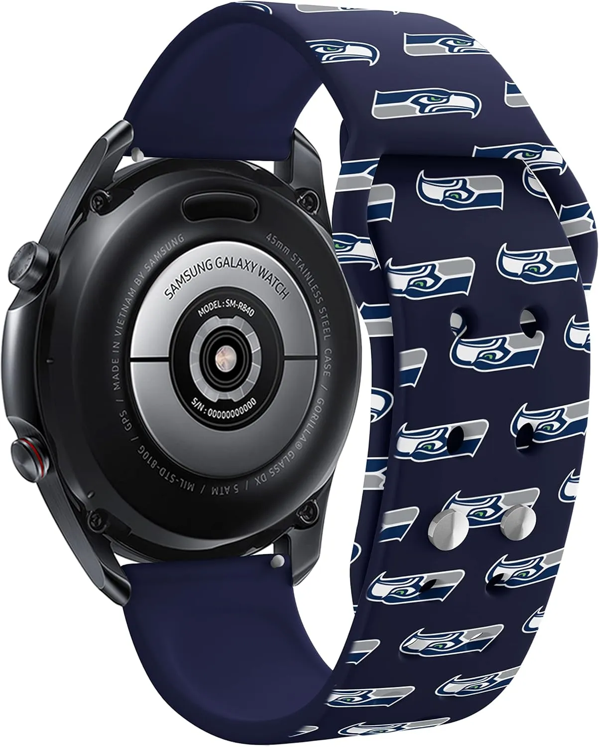 Game Time Seattle Seahawks Quick Change HD Watch Band Compatible with Samsung and More