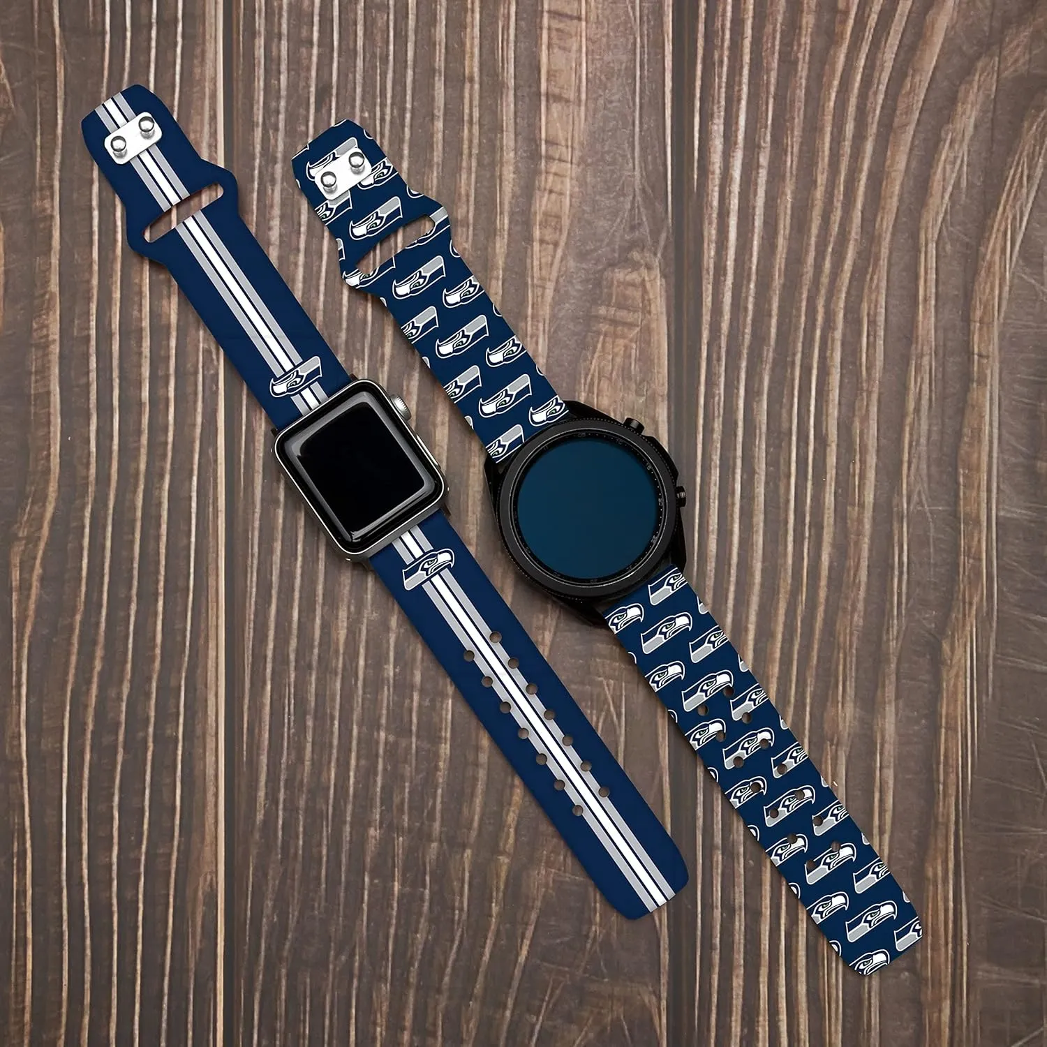 Game Time Seattle Seahawks Quick Change HD Watch Band Compatible with Samsung and More