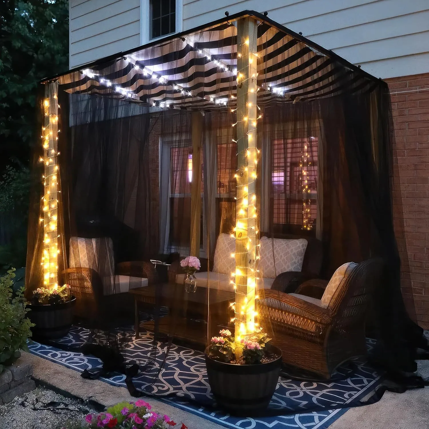 Garden-Netting Cover, 10x30 FT Black Polyester, Multipurpose Netting for Outdoor & Indoor Use, Protects from Insects, Birds, Deer etc., Adjustable Size, Premium Quality