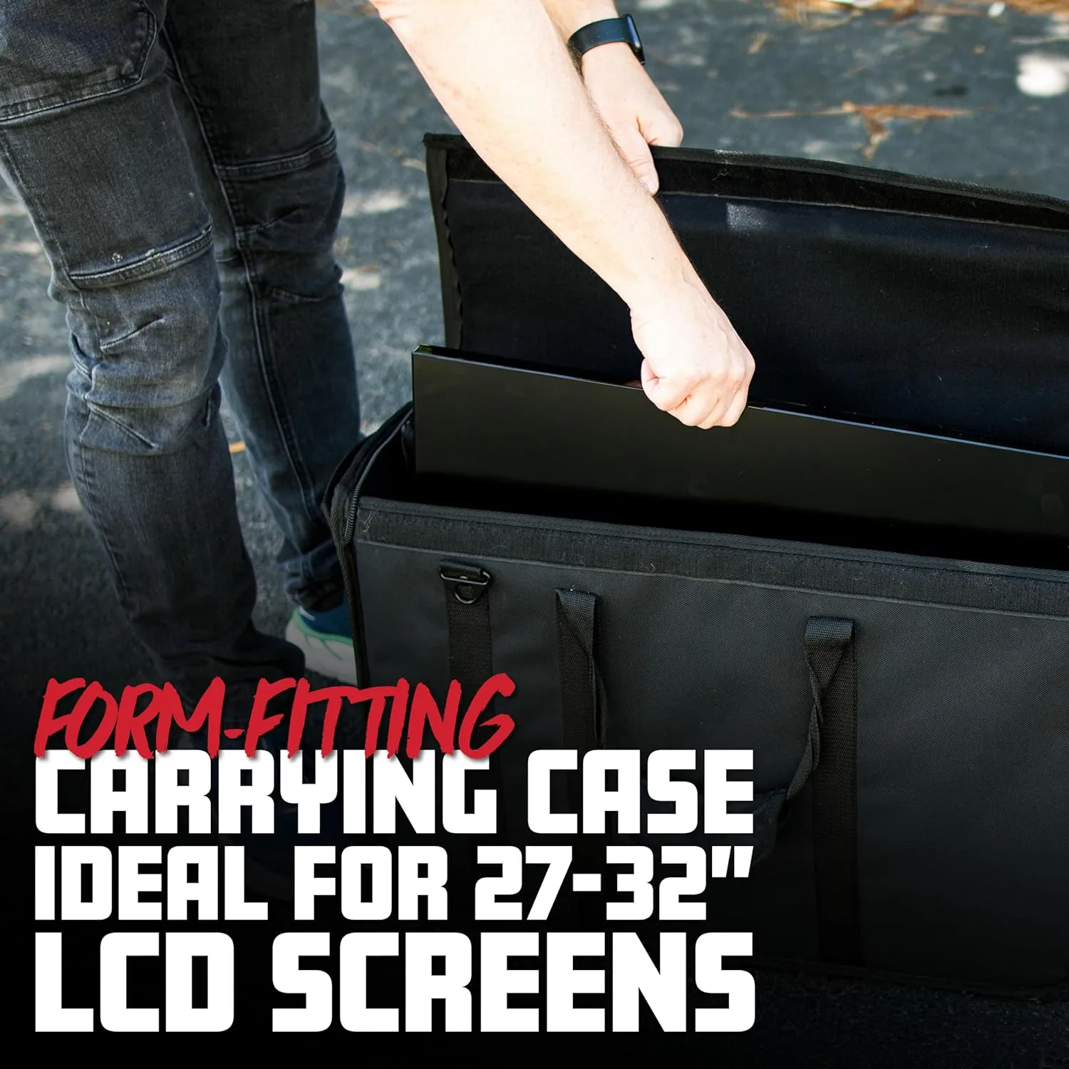 Gator Cases Padded Nylon Carry Tote Bag for Transporting LCD Screens, Monitors and TVs Between 27" - 32" (G-LCD-TOTE-MD)