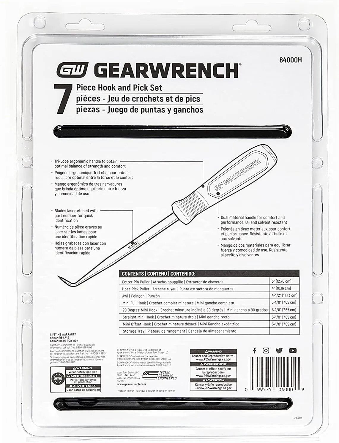 GEARWRENCH 7 Piece Hook & Pick Set | 84000H