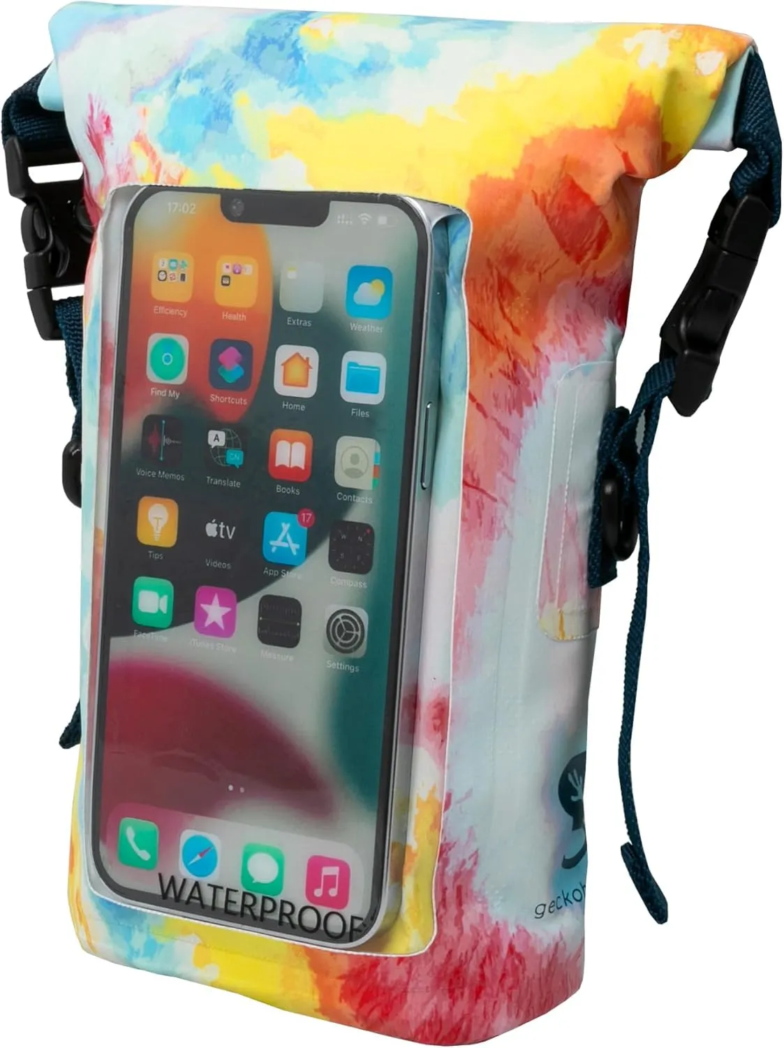 geckobrands Waterproof Phone Tote with 2L Dry Bag and Adjustable Strap – Protect Your Phone and Valuables While on The Go