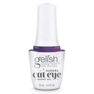 Gelish Aurora Cat Eye Effect Magnet Gel Polish – Reflective Flash Glitter Galaxy, Multi-Dimensional Iridescent Shimmer, Soak-Off, Vegan & Cruelty-Free. (Love At First Light, 15mL)