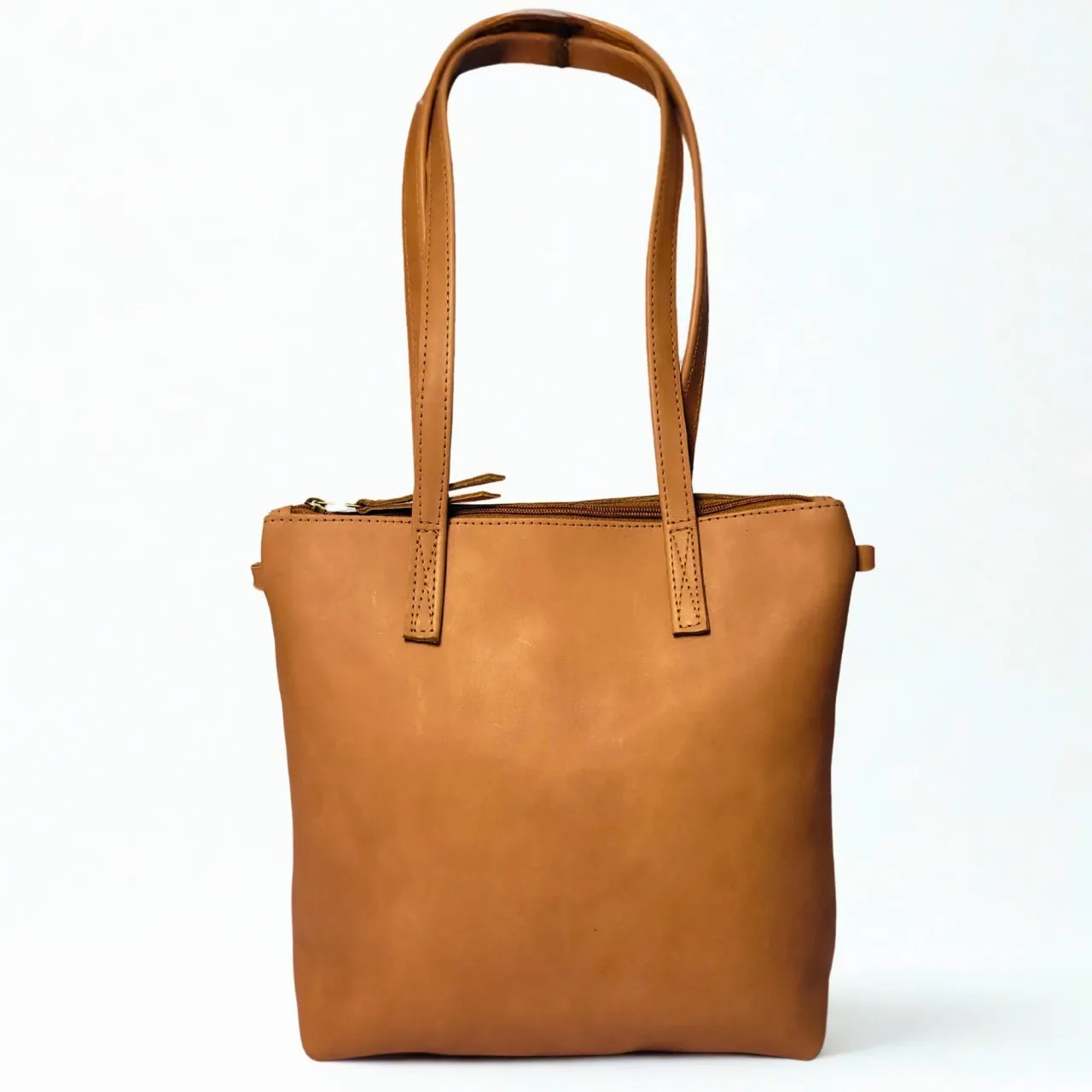 Gia LEATHER DUAL TOTE toffee bag